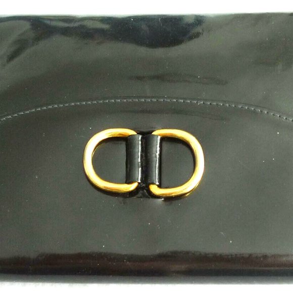 Vintage Christian Dior France Black Patent Leather - Picture 4 of 6